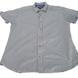 Aéropostale  Mens Button Up Multicolor Size XL Cotton Blend Short Sleeve Collar